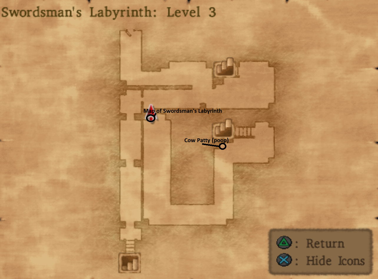 Map of Swordsmans Labyrinth Level 3